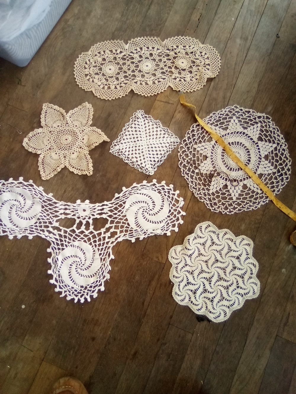 Vintage Handmade Crochet Doily Set 6